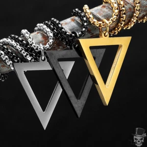 Sculpt Rings™ Dreieck Anhänger Herren schlichte Halskette - Edelstahlkette - Bild 1 von 12