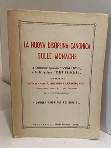 La Nuova Disciplina Canonica sulle Monache; CANON LAW NORMS NUNS, SISTERS, 1952 - Picture 1 of 17