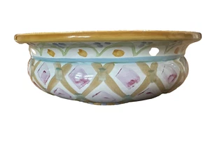 MacKenzie-Childs Large 12" Bearded Iris Taylor Bowl ONLY Home Decor RETIRED - Picture 1 of 5