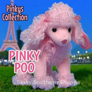 ❤️ 2005 PINKY POO Pinkys Collection PINK FRENCH POODLE Ty® Beanie Babies *MWMT* - Picture 1 of 5