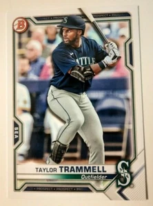 2021 Bowman TAYLOR TRAMMELL Prospect Card #BP-132 Seattle Mariners - Picture 1 of 2