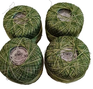 DMC No 30 225 yd Crochet Thread Superba Green 92 - 4 count - Picture 1 of 5