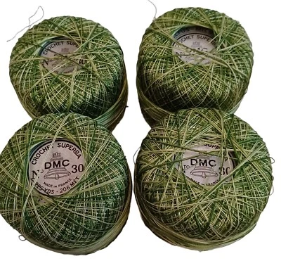 DMC No 30 225 yd Crochet Thread Superba Green 92 - 4 count - Image 1 of 4