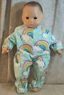 Doll Clothes Baby Made 2 Fit American Girl 15" Inch Bitty Footed Sleeper Rainbow