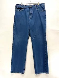 Eddie Bauer Loose Fit Straight Leg Jeans Men's Size 38 x 35 - Medium Wash Cotton - Picture 1 of 13