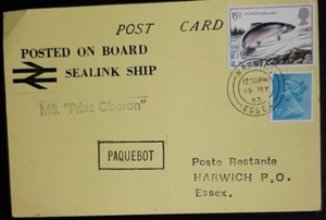 GBR-815) GB 1983 HARWICH / VERSANDBRIEF - GEBRAUCHT "" Post Restante HARWICH P.O. - Bild 1 von 2