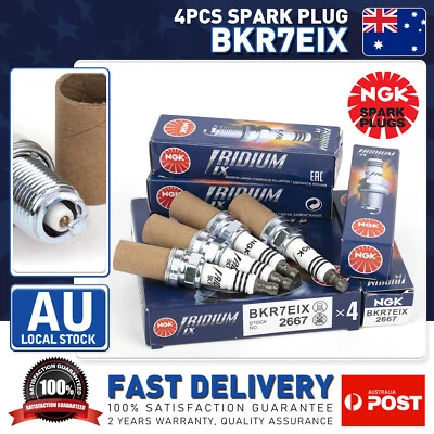 NGK Iridium Spark Plugs BKR7EIX x 4 CHERY J1 FOR TRANSIT PORSCHE 911 VOLVO 850 - image 1 of 4
