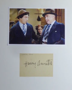 HENRY ARMETTA CHARACTER ACTOR MARX BROTHERS VINTAGE CUT AUTOGRAPH SIGNED - Picture 1 of 3