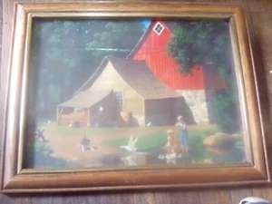 Vintage 12x16 Wooden Framed 1968 Paul Detlefsen “Memories” Print 14x19 of#4907 - Picture 1 of 5