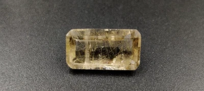 5 Ct Natural Rutilated Quartz Faceted Cut Emerald 14.1X7.8mm Loose Gemstone W122 - Image 1 of 4
