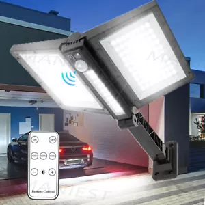 Lampione stradale solare a LED luci solari lampione faretto con rilevatore di movimento - Foto 1 di 9