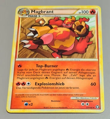 Magbrant # 27/102 Rare HS Triumph (Triumphant) 2010-11 Pokemon Deutsch Mint - Bild 1 von 3