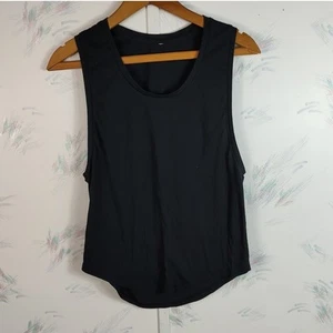 Fabletics Tank Active Workout Tank Black Scoop Neck Pullover Logo - Picture 1 of 7