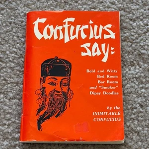 Confucius Say Vintage 1970s Book Bedroom Bar Room Jokes Rare Hong Kong - Picture 1 of 3