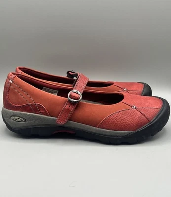 Keen Womens Size 11 Red Leather Presido MaryJane Closed Strap Comfort Shoes - Image 1 of 4