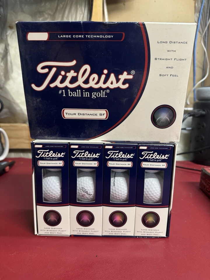 Titleist 高尔夫球 1 十几轮巡回赛距离 SF 软触 4 包 3 件 — 第 1/1 张图片