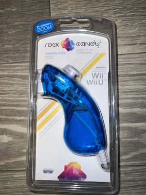 Rock Candy Control Stick Blue Nunchuck  For Wii Wii U New Sealed Blueberry Boom  - Image 1 of 3
