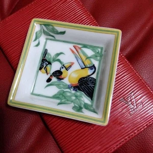 Hermes Paris Ashtray Toucan Bird Plate Dish Porcelain Mini Tray Cigar No box - Picture 1 of 9