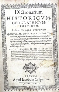 Rare édition genevoise Dictionnaire de Charles Estienne 1633 - Foto 1 di 11