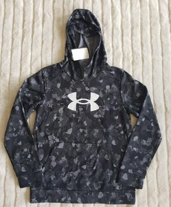 Under Armour Fleece Big Logo Printed Black/White Camo Size Youth Large NWTs  - Picture 1 of 4