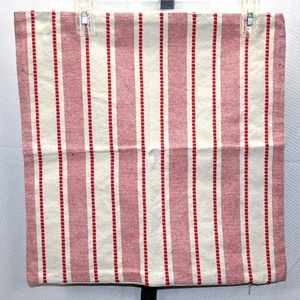 Funda de almohada a rayas blancas y rojas talla 18" X 18" nueva sin etiquetas - Imagen 1 de 2
