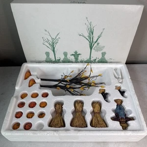 Dept 56 Halloween Village 20 Piece Accessories Set Pumpkins Scarecrow Ghosts - Picture 1 of 6