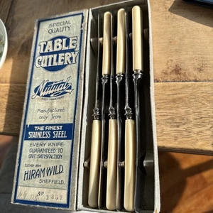 Hiram Wild Sheffield 1864 Cutlery Boxed - Bild 1 von 3