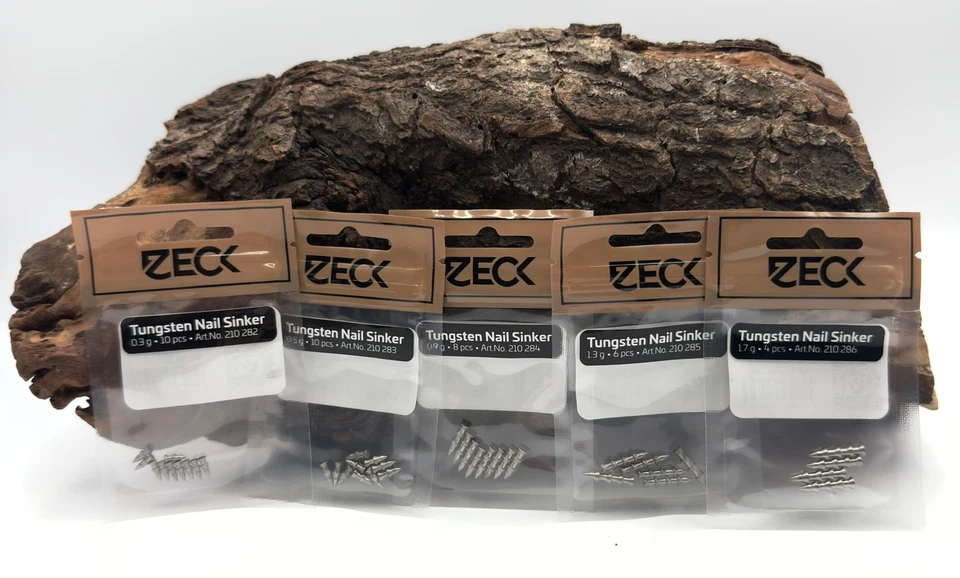 Zeck Tungsten Nail Sinker 0,3g 0,5g 0,9g 1,3g 1,7g Lure Tuning Finesse Softjerk - Bild 1 von 1