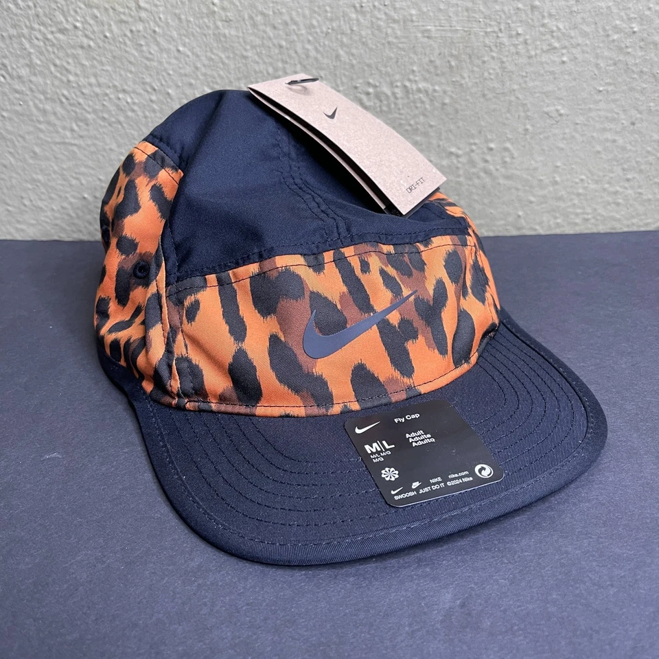 Nike Dri-Fit Fly Running Cap Hat FN4412-815 Adult L /XL Adjustable Animal Print