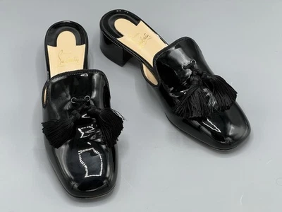 Christian LouBoutin Barry Mule 35 Patent Leather / tassel Size 9.5 - Image 1 of 4