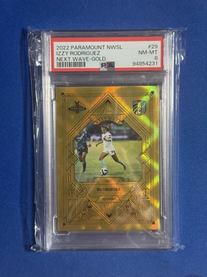IZZY RODRIGUEZ 2022 PARKSIDE NWSL NEXT WAVE GOLD RC #14/50 PSA 8 KC CURRENT - Image 1 of 2
