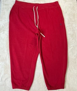 Polo Ralph Lauren Men’s Fleece Sweatpants Size 3XB Red Drawstring Big & Tall EUC - Picture 1 of 7