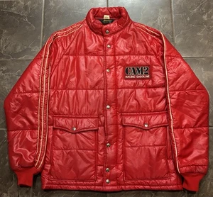 Vintage Cam2 Racing Gasoline Red Puffer Jacket Men Size M - Picture 1 of 4