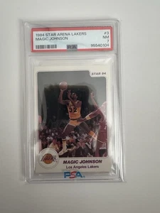 1984 STAR ARENA LOS ANGELES LAKERS #3 MAGIC JOHNSON PSA 7 🔥 HOF - Picture 1 of 2