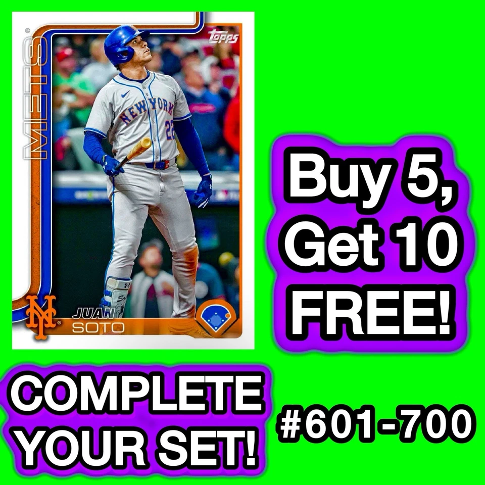 2025 Topps Series 2 Baseball Singles! U-PICK! YOU COMPLETE YOUR SET! #601-700 - Image 1 of 1