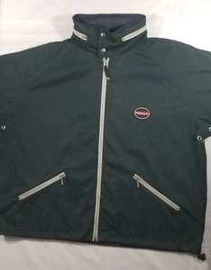 Giacca a vento Tommy Hilfiger vela RN 77806 con cappuccio XL verde bianco vintage - Foto 1 di 13