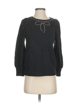 Ann Taylor LOFT 女式黑色运动衫 XS 小号 — 第 1/4 张图片