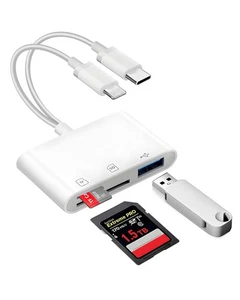SD Karten Lesen für iPhone USB C Micro SD Karten Adapter Speicherkartenleser für Di... - Bild 1 von 9