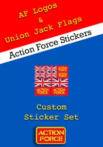 Action Force Union Jack Flaggen & Logos Custom Sticker Set Vintage Palitoy - Bild 1 von 5