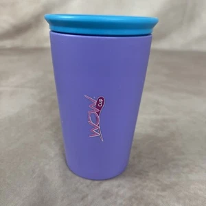 [Wow Cup] Kids 360 Spill Free Cup BPA Purple With Blue Lid 9 oz. - Picture 1 of 5