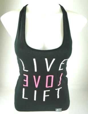Camiseta sin mangas FTD Apparel espalda deportiva negra Live Love Lift algodón para mujer talla XS USADA EN EXCELENTE ESTADO   Foto 1 de 4