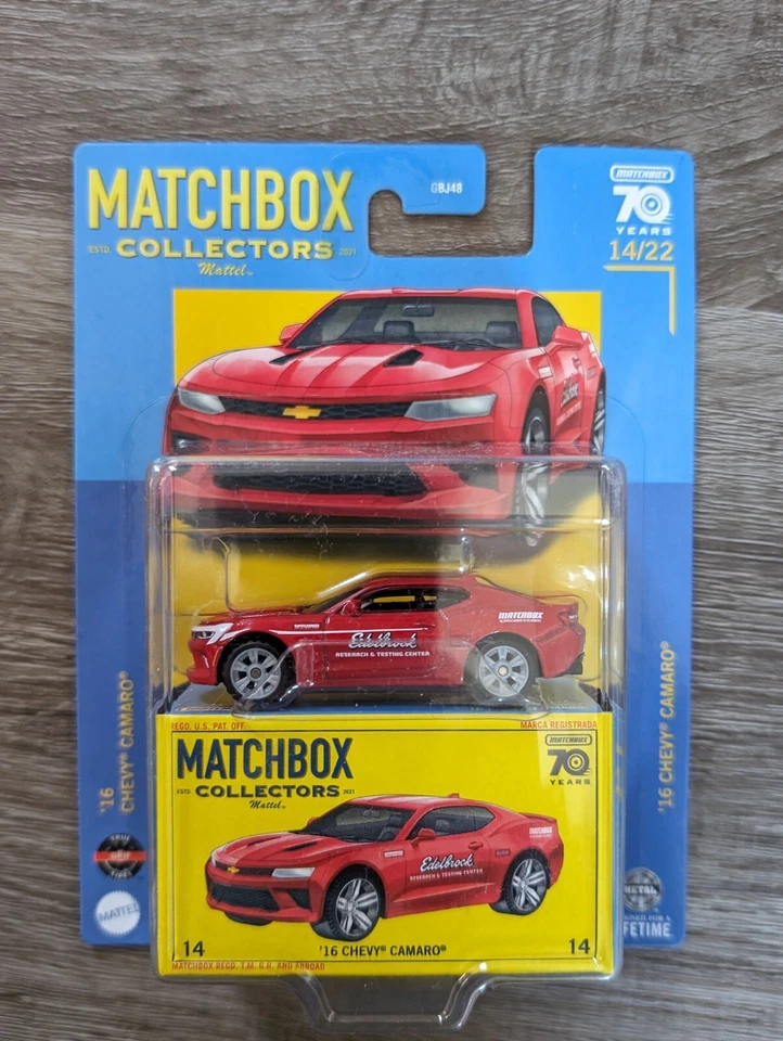 '16 Chevy Camaro 14/22 Matchbox Collectors 2023 HLJ61 EDELBROCK red - Image 1 of 1