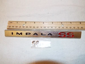 1965 65 CHEVY CHEVROLET IMPALA SS SUPER SPORT REAR TRUNK DECK LID EMBLEM  - Picture 1 of 1