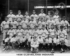 1928 CLEVELAND INDIANS BASEBALL TEAM 8X10 GLOSSY PHOTO 