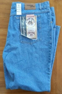 NWT Vintage Big & Tall Canyon Ridge Denim Jeans 44x30 Light Stonewash - Picture 1 of 6