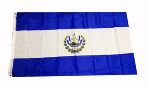 2 pcs BRAND NEW 3' x 5' EL SALVADOR FLAG POLYESTER 5 FEET SALVADORIAN FLAG - Picture 1 of 1