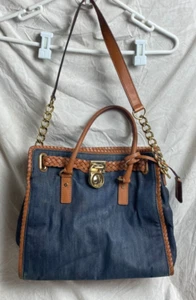 Michael Kors - Hamilton Tote/Handbag Denim Blue K118 - Picture 1 of 11