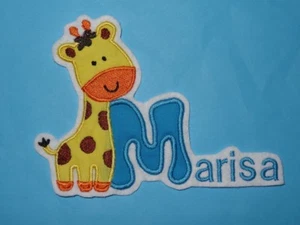 Giraffe mit Name Applikation Aufnäher Namesaufnäher Patch - Bild 1 von 1