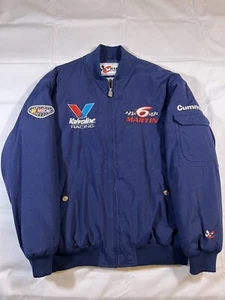 Vintage 90s NASCAR Mark Martin 6 Vavoline Racing Blue Bomber Jacket • Large - Picture 1 of 8