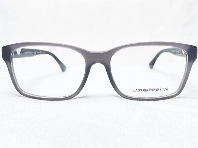 NUEVO Emporio Armani EA3042 5215 Hombres Gris Mate Rectángulo Anteojos Monturas 55/16 Foto 1 de 4